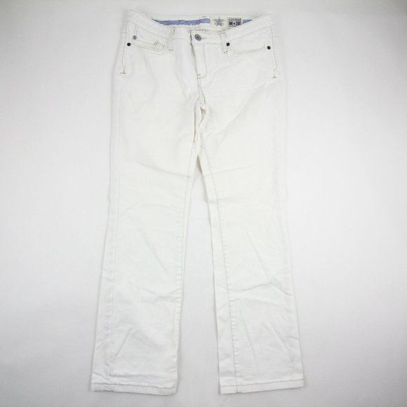 Converse One Star Womens Bootcut Jeans White Denim Mid Rise Cotton Size 12 - Picture 1 of 9